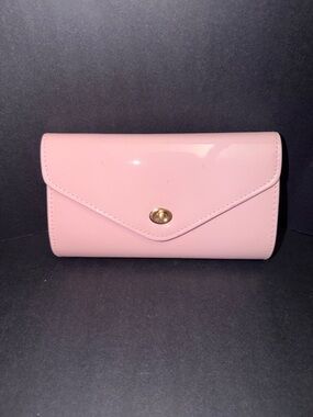 Classic faux - Patent Pink Envelope Clutch - Detara